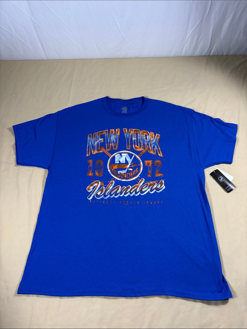 New York Islanders NHL Royal Blue Graphic Tee Shirt Vintage 1972 Men's XL NWT